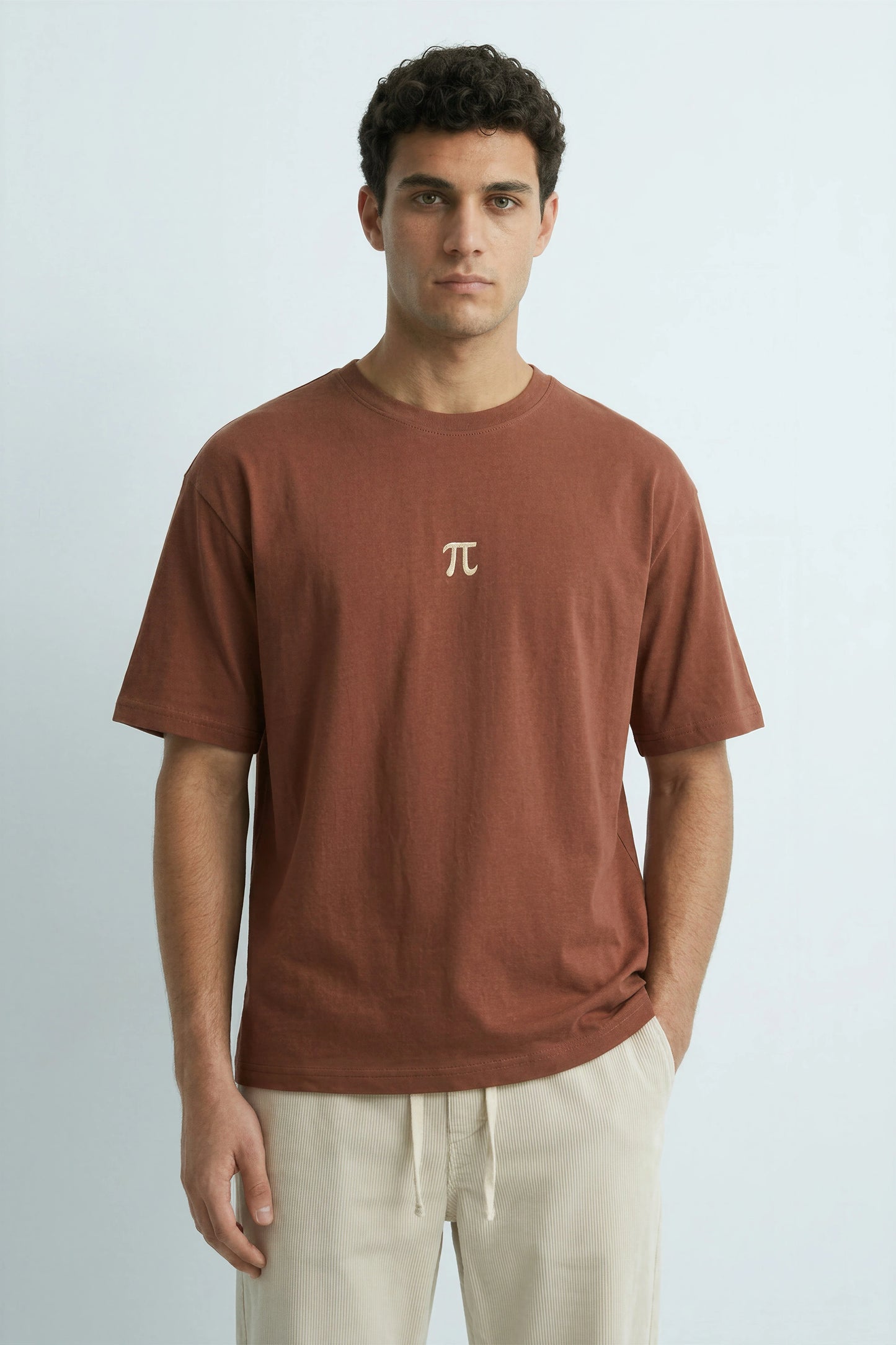 Relaxed Fit Pie Brown T‑Shirt for Men