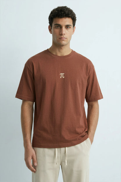 Relaxed Fit Pie Brown T‑Shirt for Men