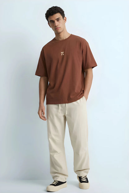 Relaxed Fit Pie Brown T‑Shirt for Men