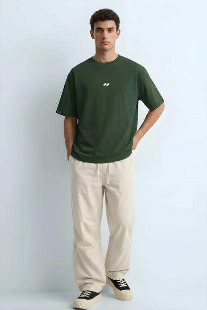 Relaxed Fit Null Green T-Shirt for Men