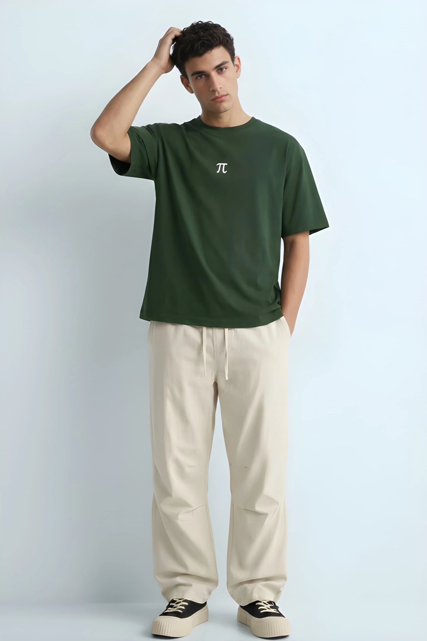 Relaxed Fit Pie Green T‑Shirt for Men