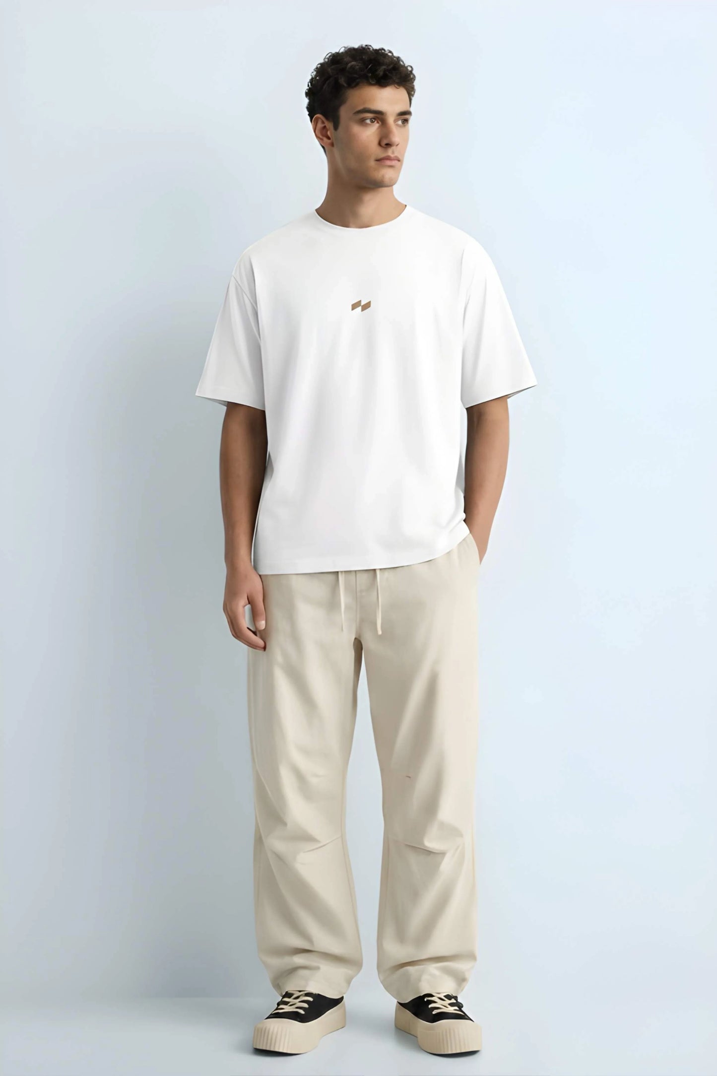 Relaxed Fit Null White T-Shirt for Men