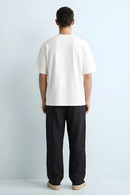 Relaxed Fit Pie White T‑Shirt for Men