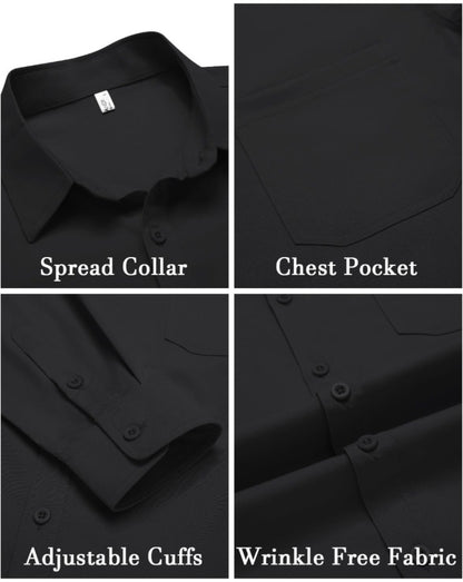 Solid Full Sleeves Wrinkle Free Mens Shirts