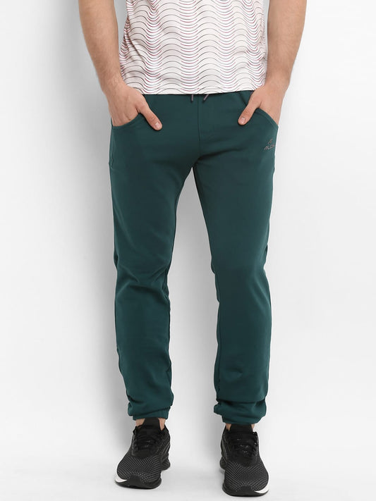 Alcis Men Green Straight Fit Solid Joggers