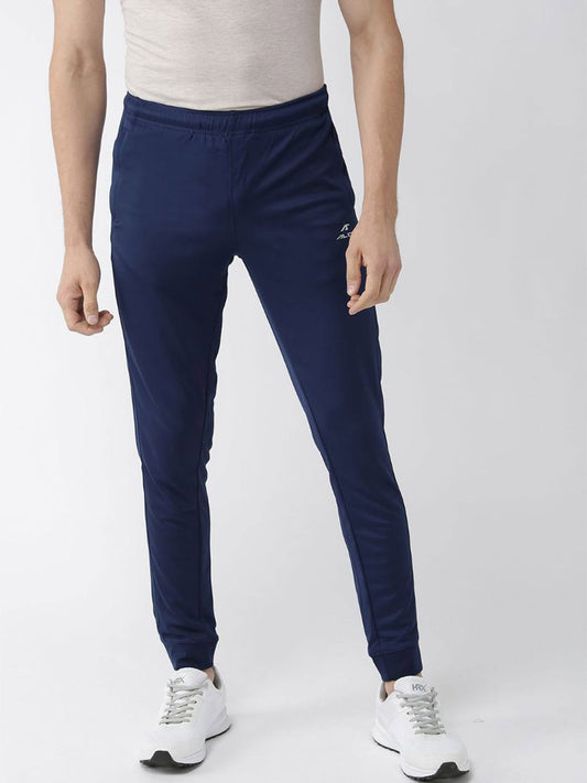 Alcis Men Navy Blue Solid Slim Fit Joggers