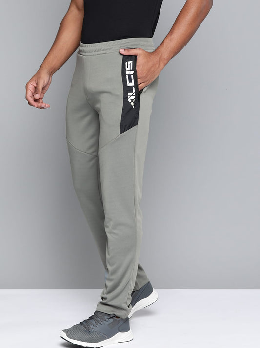 Alcis Men Grey Slim Fit Solid Running Track Pants