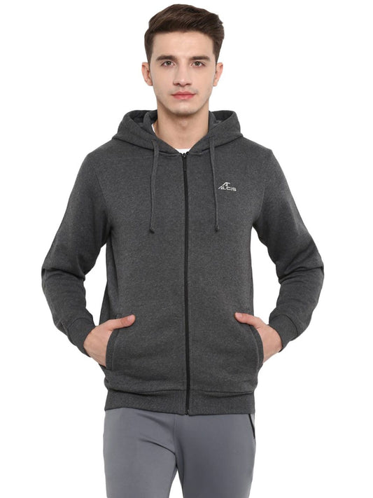 Alcis Men Charcoal Solid Jackets