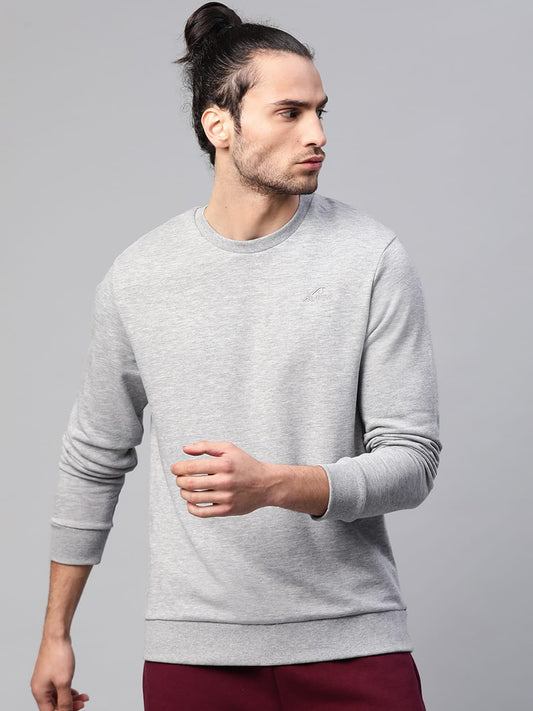 Alcis Men Solid Grey Sweatshirts
