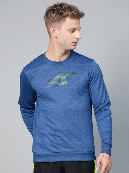Alcis Men Blue Typography Printed Sweatshirt