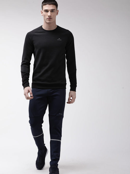 Alcis Men Black Solid Training Sweatshirt