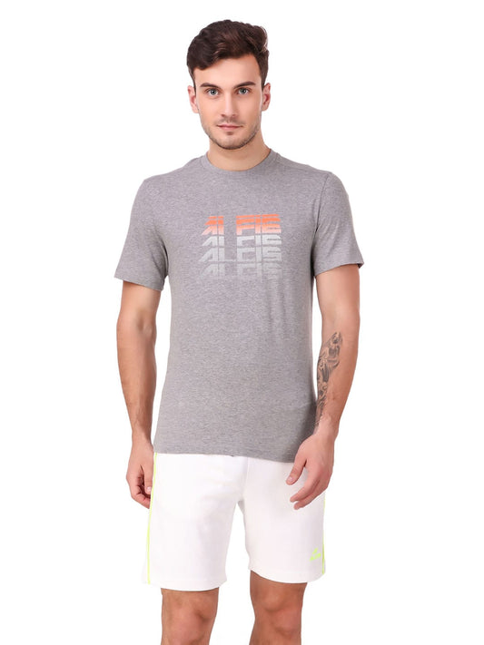 Alcis Men Solid Grey Tshirts