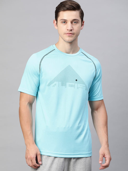 Alcis Men Solid Blue Tshirts