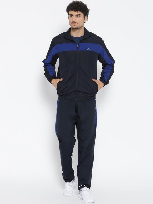 Alcis Men Navy Blue Solid Tracksuit