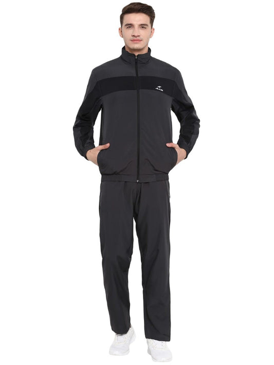 Alcis Men Colourblocked Grey Tracksuits