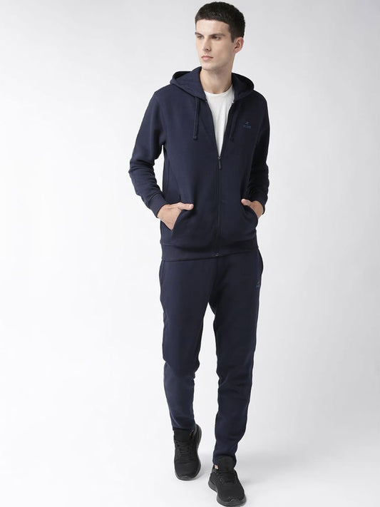 Alcis Men Navy Blue Solid Tracksuit