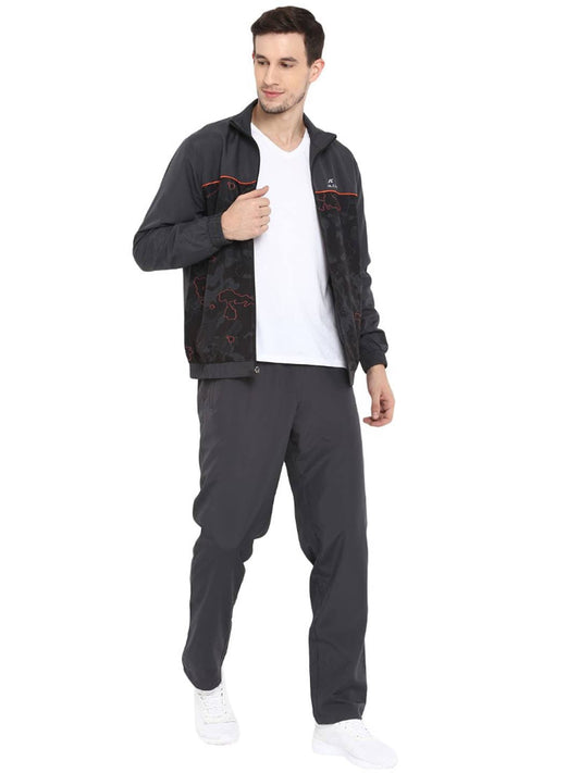 Alcis Men Grey Printed Tracksuit