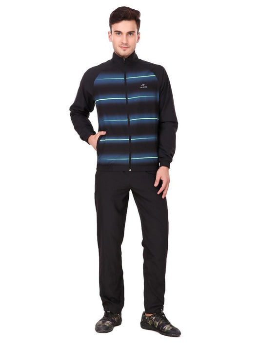 Alcis Men Colourblocked Black Tracksuits