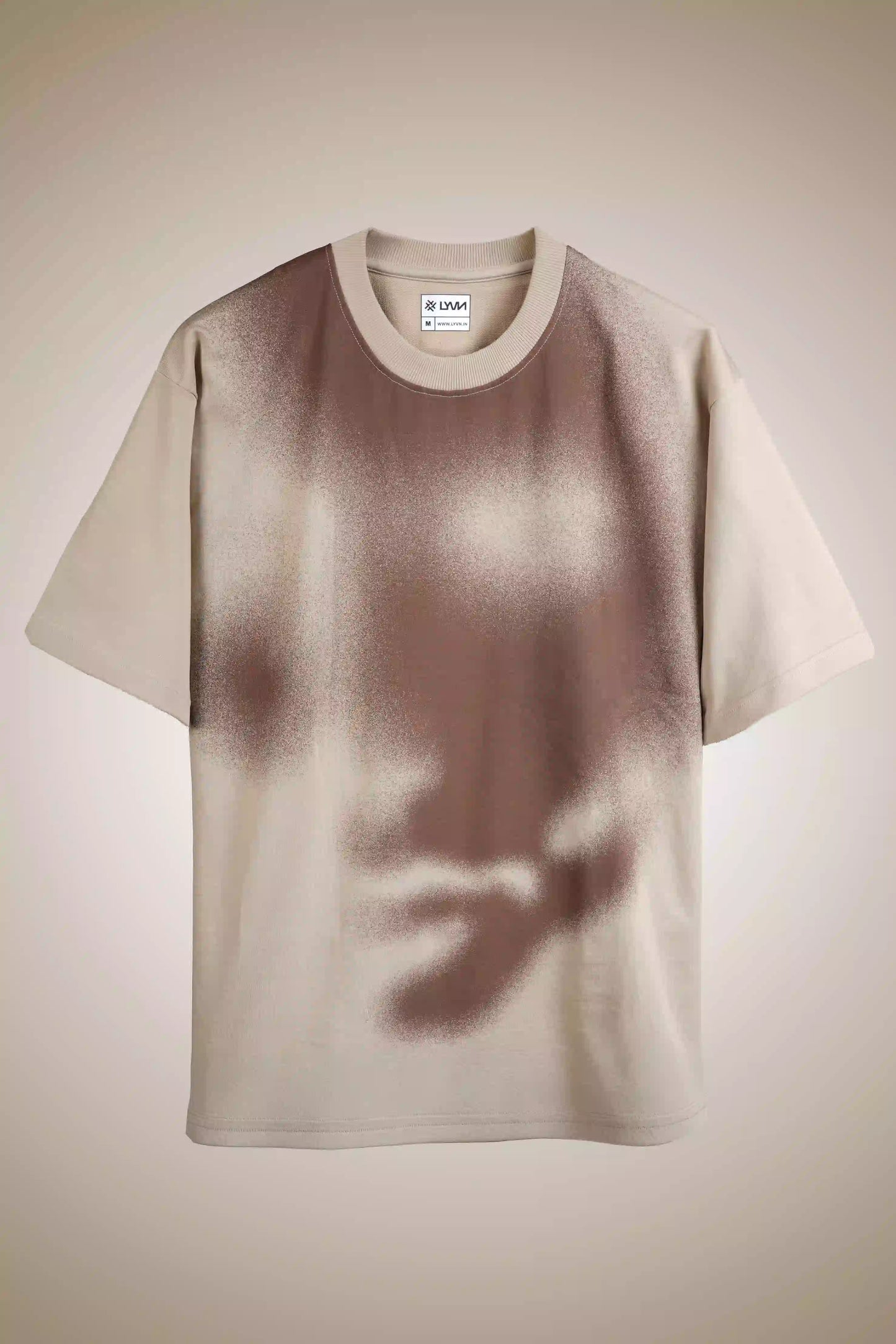 Brown Abstract Face T-Shirt