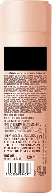 Lakme Peach Milk Moisturizer SPF 24 PA Sunscreen Lotion