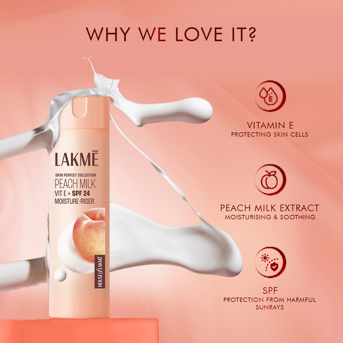 Lakme Peach Milk Moisturizer SPF 24 PA Sunscreen Lotion