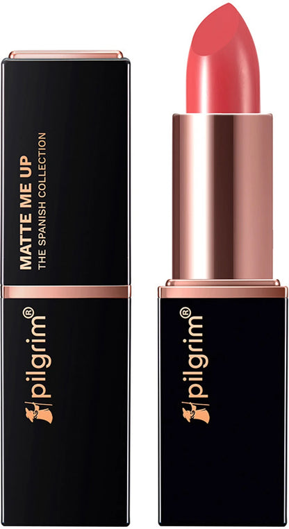Pilgrim Matte Bullet Lipstick Intense Colour Transferproof & Smudgeproof pink hotness 12 4.2 GRAM