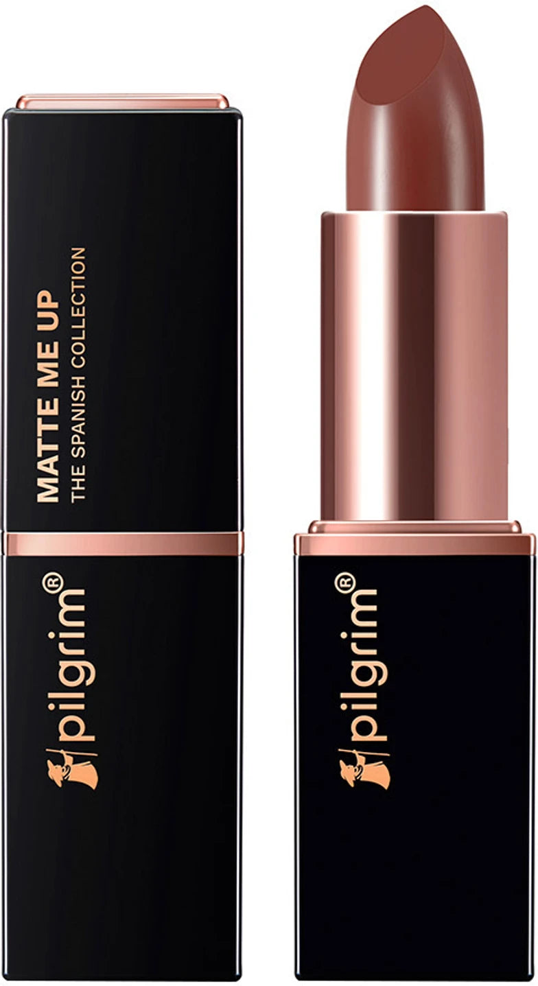 Pilgrim Matte Bullet Lipstick Intense Colour Transferproof & Smudgeproof Coco Caress-06 Caress-06 4.2 GRAM