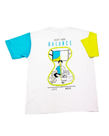 It's time - Color block, puff print detail, oversized casual T-shirt