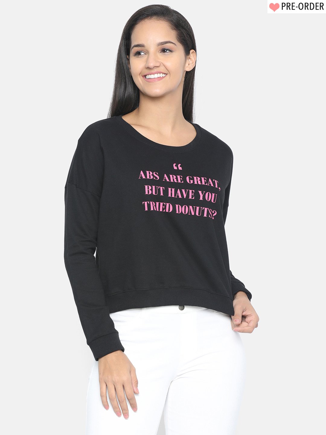 Buy women sweatshirt|Black