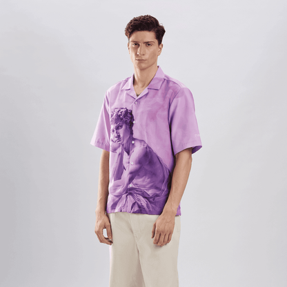 Purple Angelo Resort collar shirt