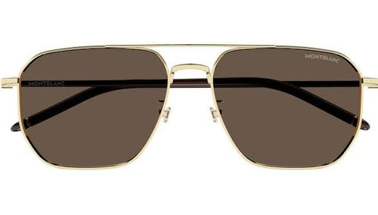 MONT BLANC Metal full Gold brown Square