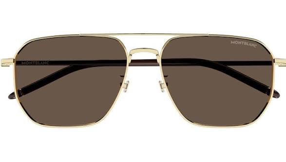 MONT BLANC Metal full Gold brown Square
