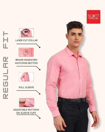 Solid Full Sleeves Wrinkle Free Mens Shirts