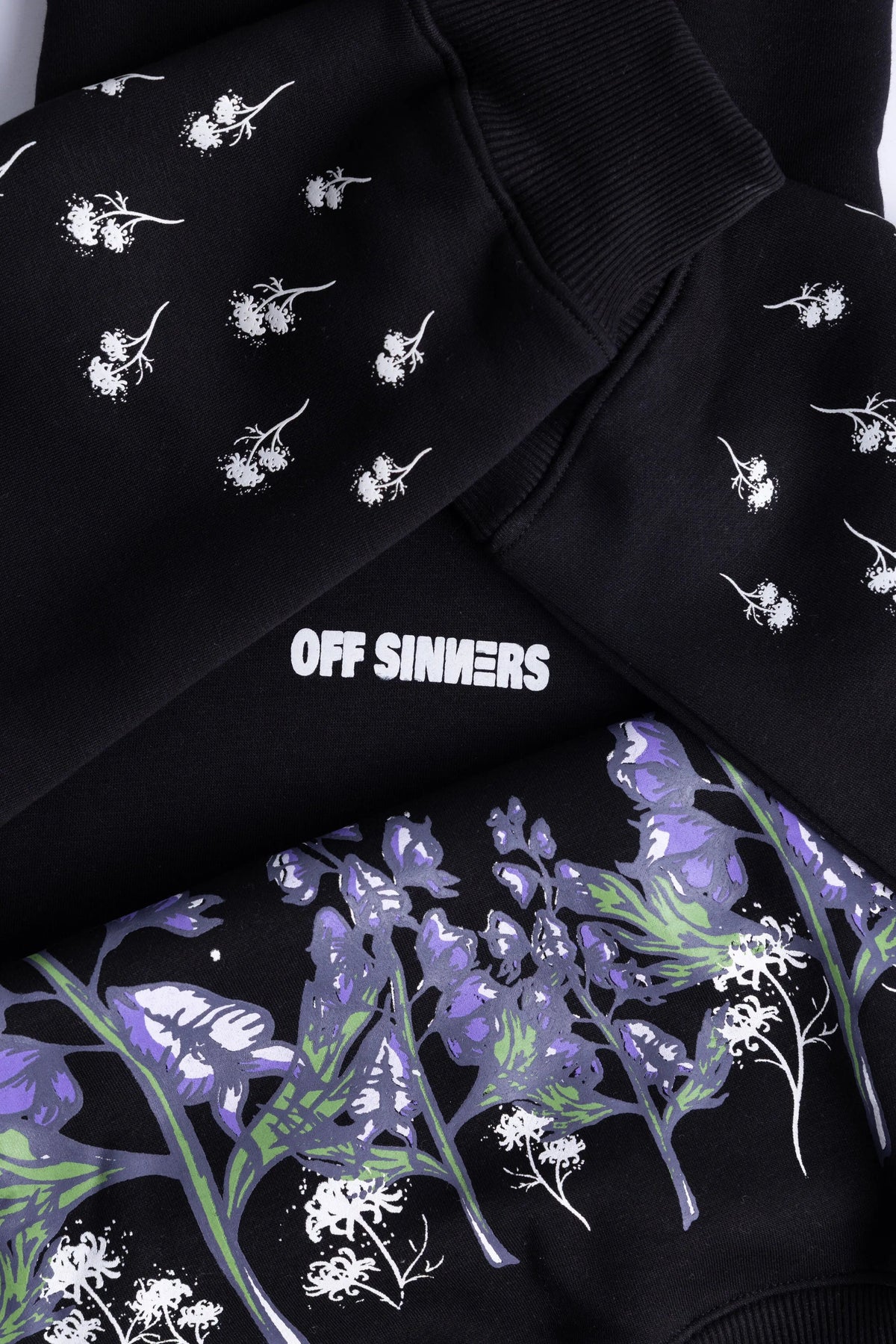Last Bloom Regular Fit Printed Black Hoodie Off Sinners