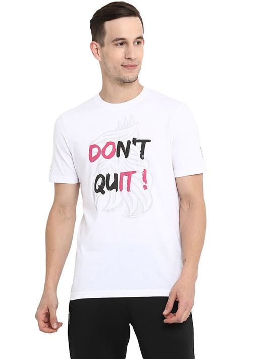 Alcis Men White Rajasthan Royals Printed Round Neck Rajasthan Royals T-shirt