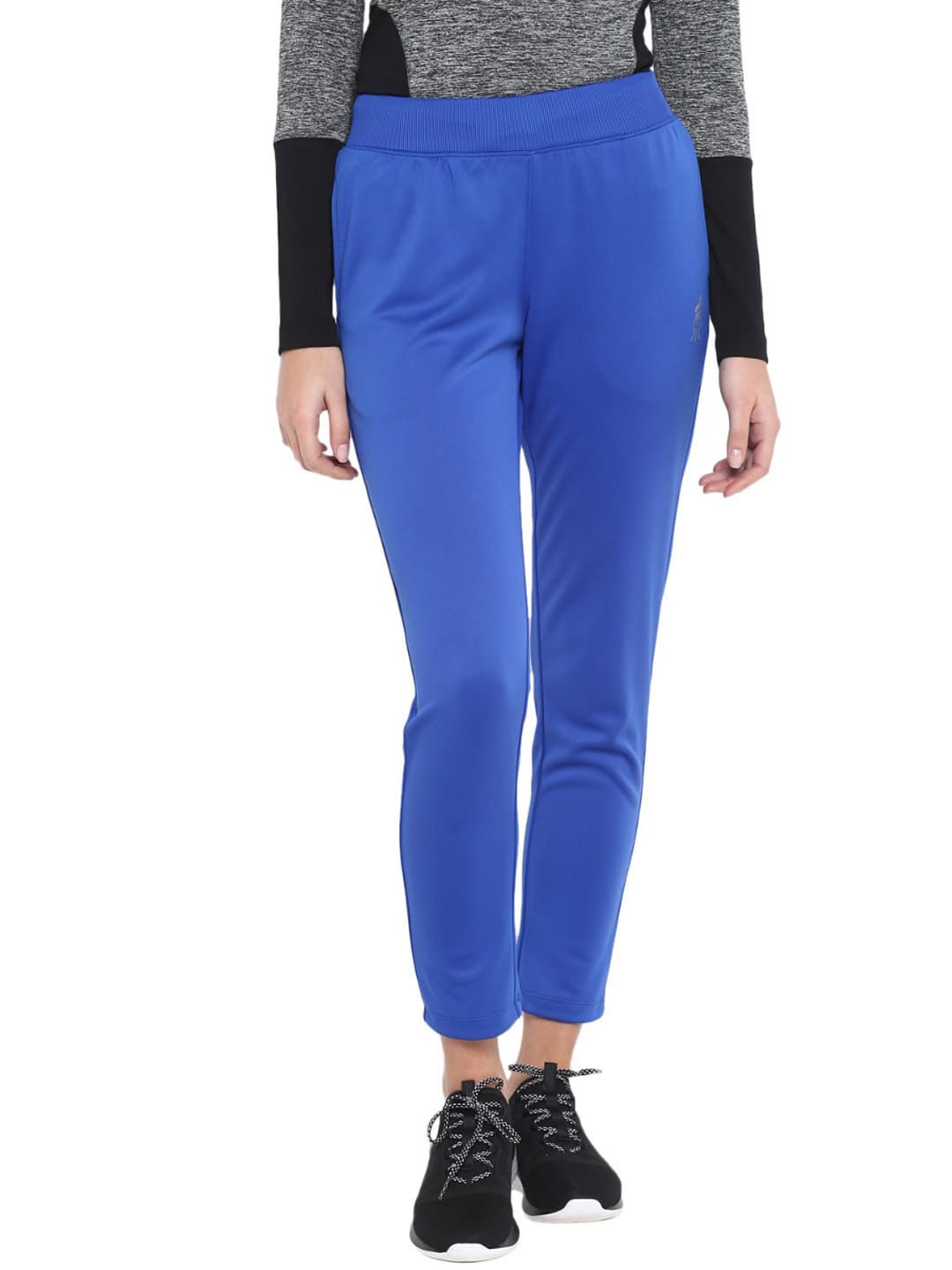 Alcis Women Rajasthan Royals Blue Solid Slim-Fit Trackpant