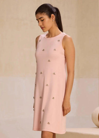 iCotton Rhinestone Shift Dress Alonge