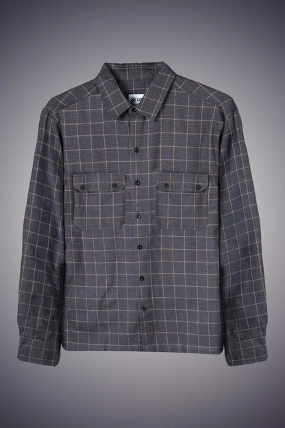 Navy Blue Checked Shacket
