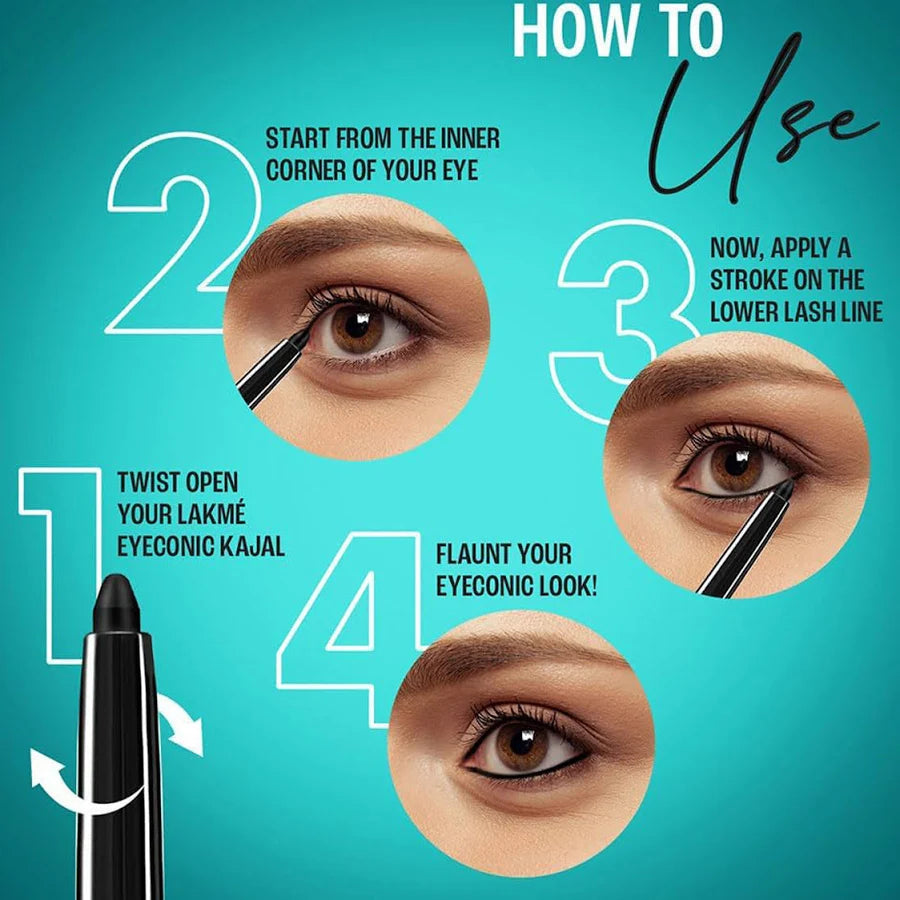 LAKME EYECONIC KAJAL DEEP BLACK