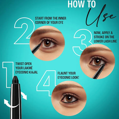 LAKME EYECONIC KAJAL DEEP BLACK