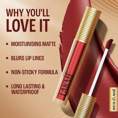 Lakme Ultimate Glam Matte Liquid Lipstick - Muave Ecstasy