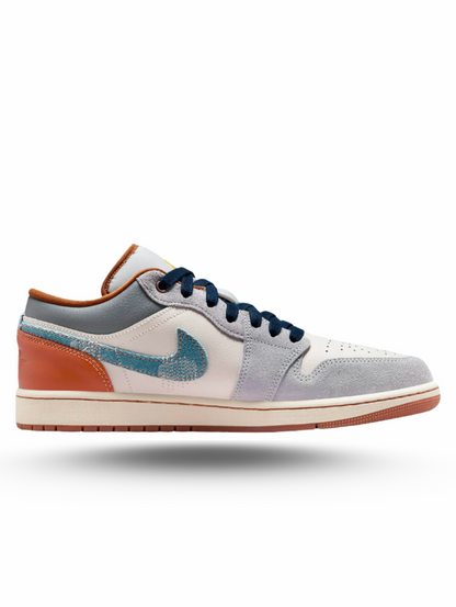 Air Jordan 1 Low SE Phantom Repaired Denim Swoosh