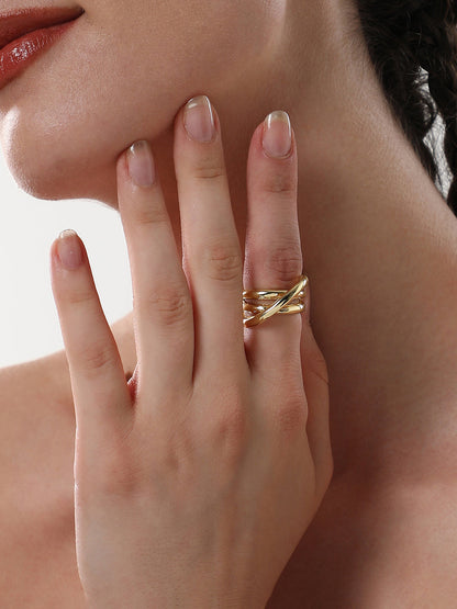 The Loop Finger Ring - California Gold-SOHIRG6134