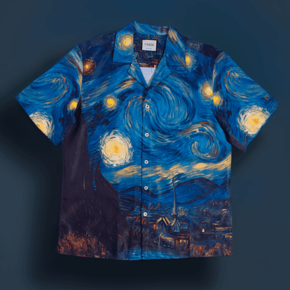 Starry Nights Resort Collar Shirt