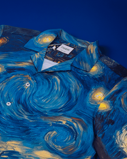 Starry Nights Resort Collar Shirt