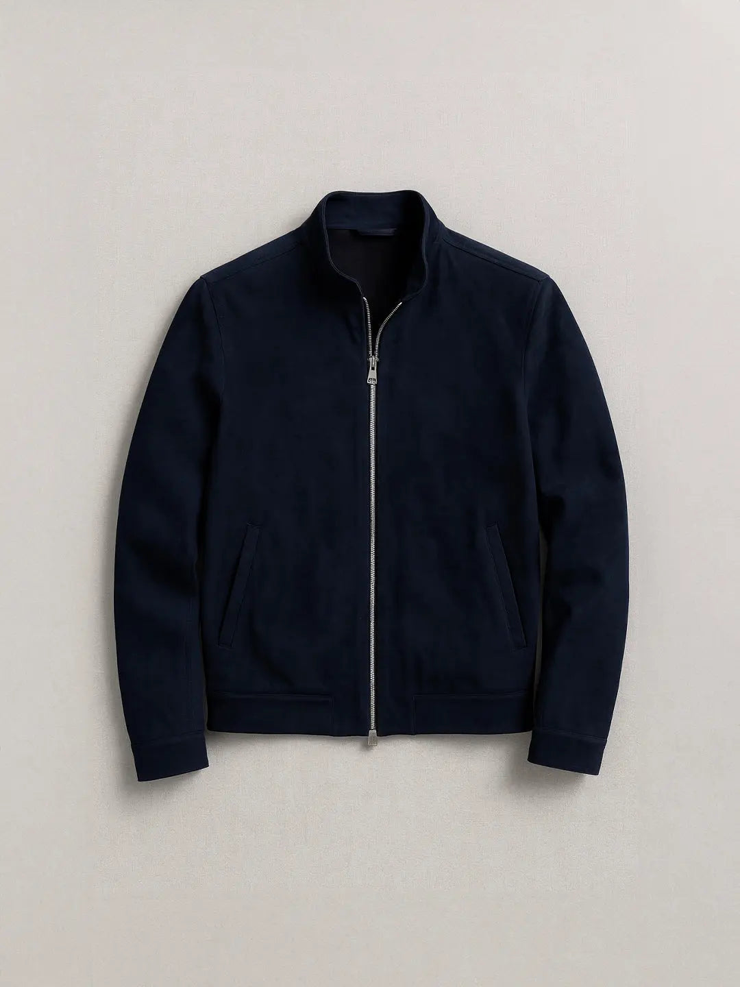 Men's Monaco Night Suede Bomber Zipper Jacket Vellure
