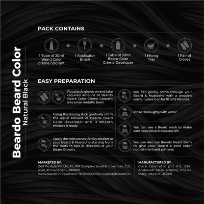Beardo Natural Black Beard Color 30 g