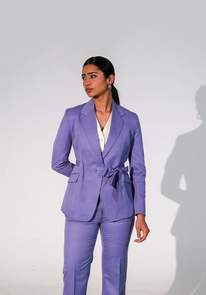 Tie-Up Business Suit- Lilac