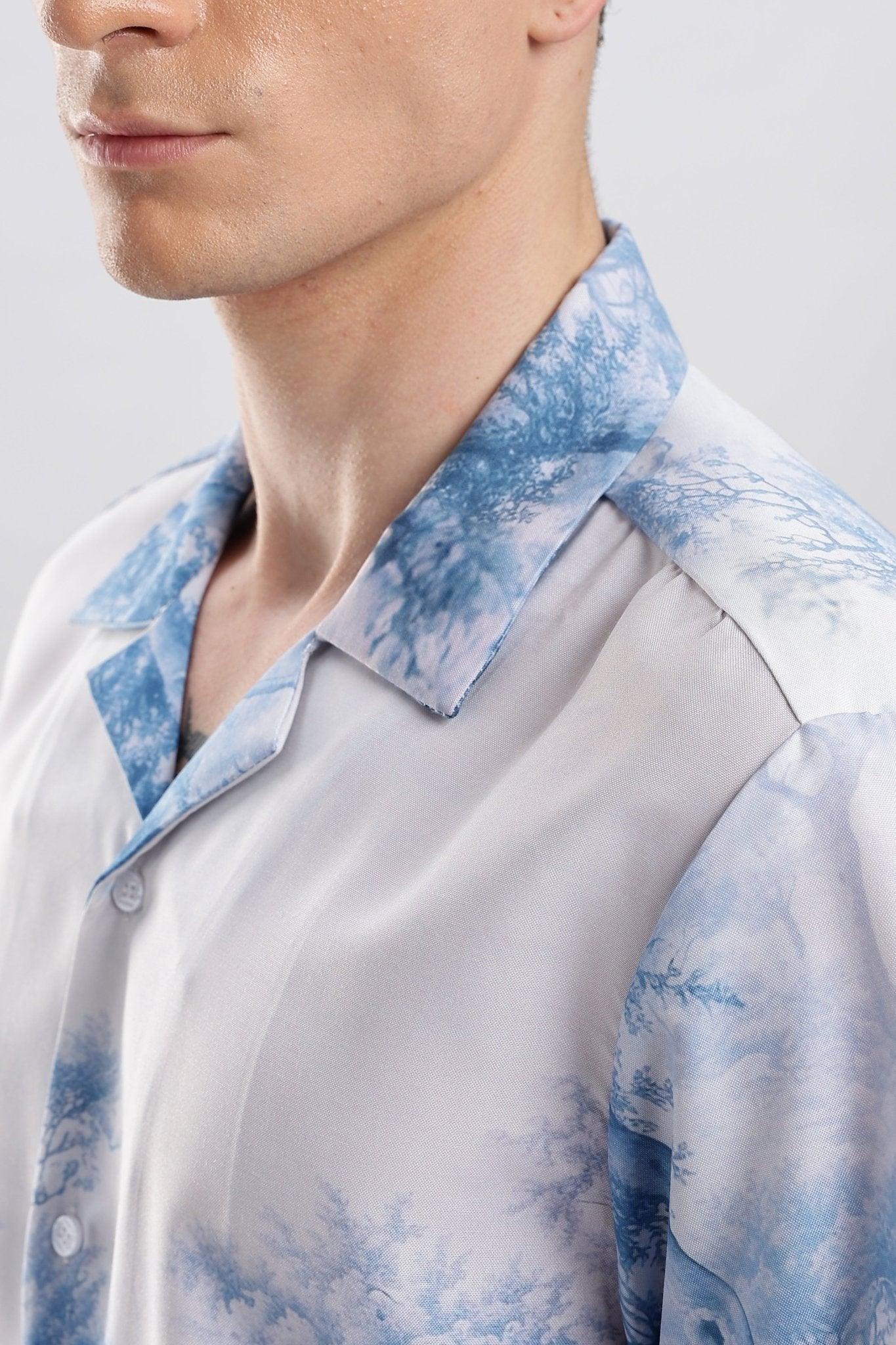 Toile de Jouy Resort Collar Shirt