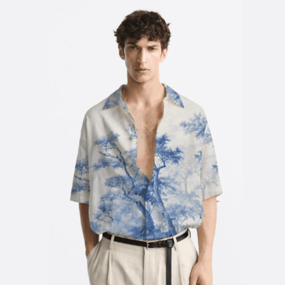 Toile de Jouy Resort Collar Shirt